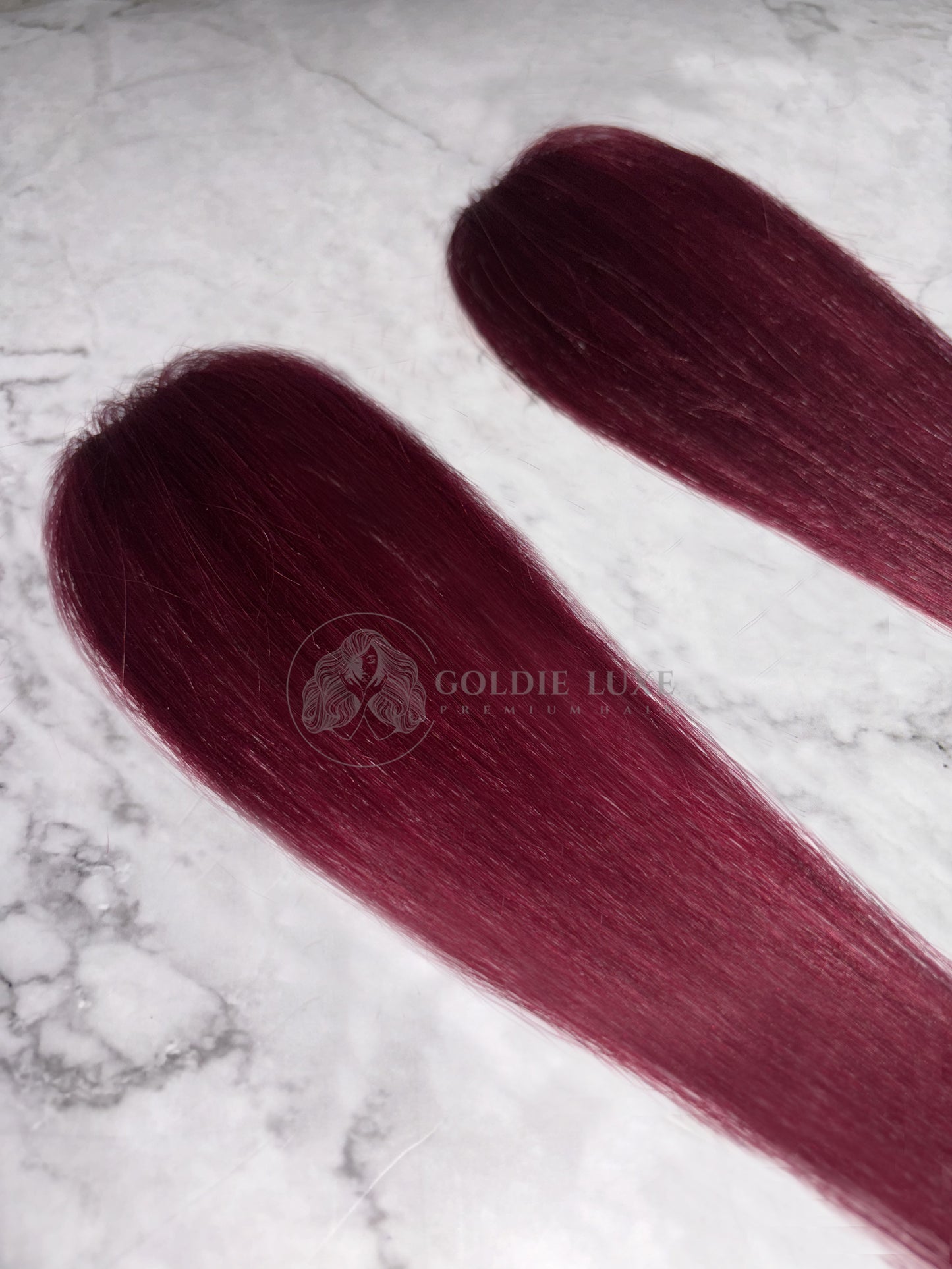 Coloured Clip-in Hair Streaks | Red | Set of 2