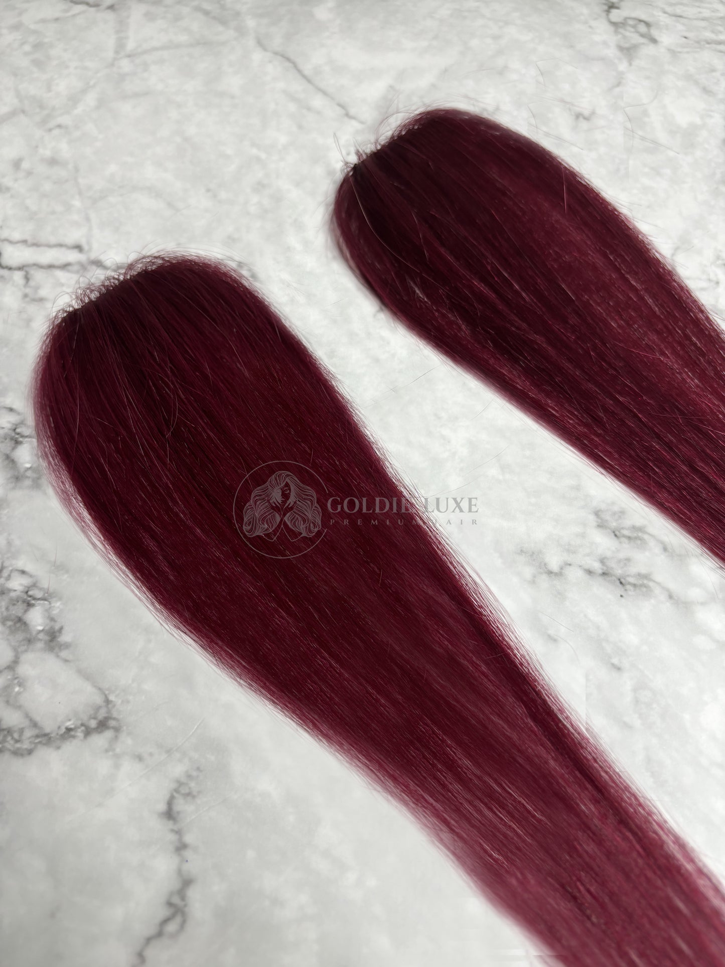 Coloured Clip-in Hair Streaks | Red | Set of 2
