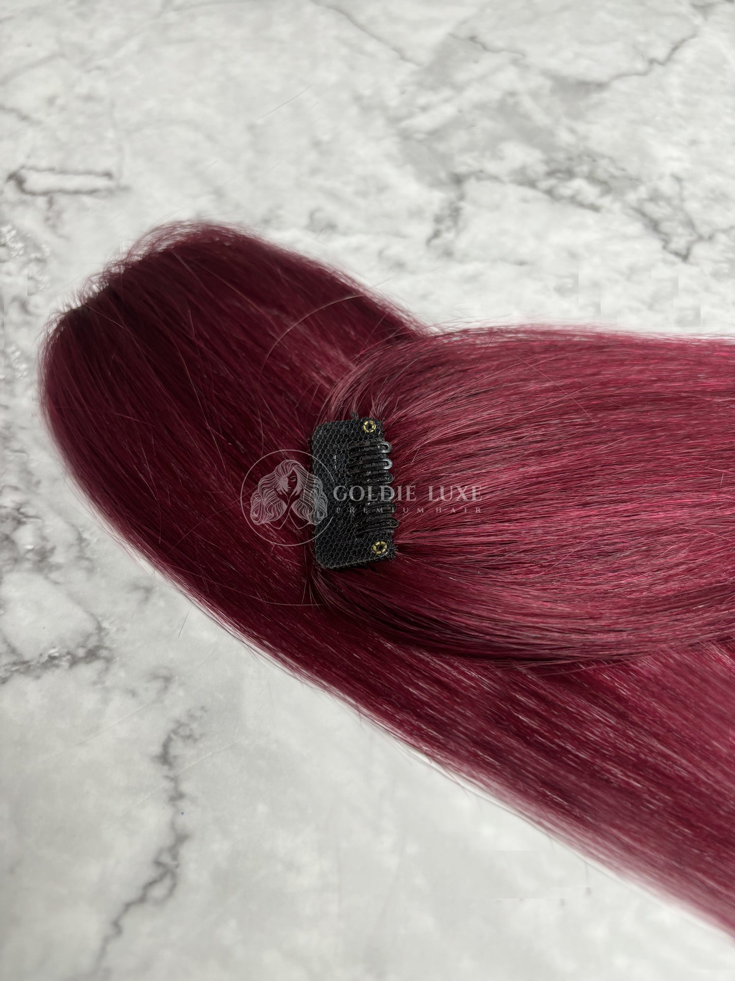 Coloured Clip-in Hair Streaks | Red | Set of 2