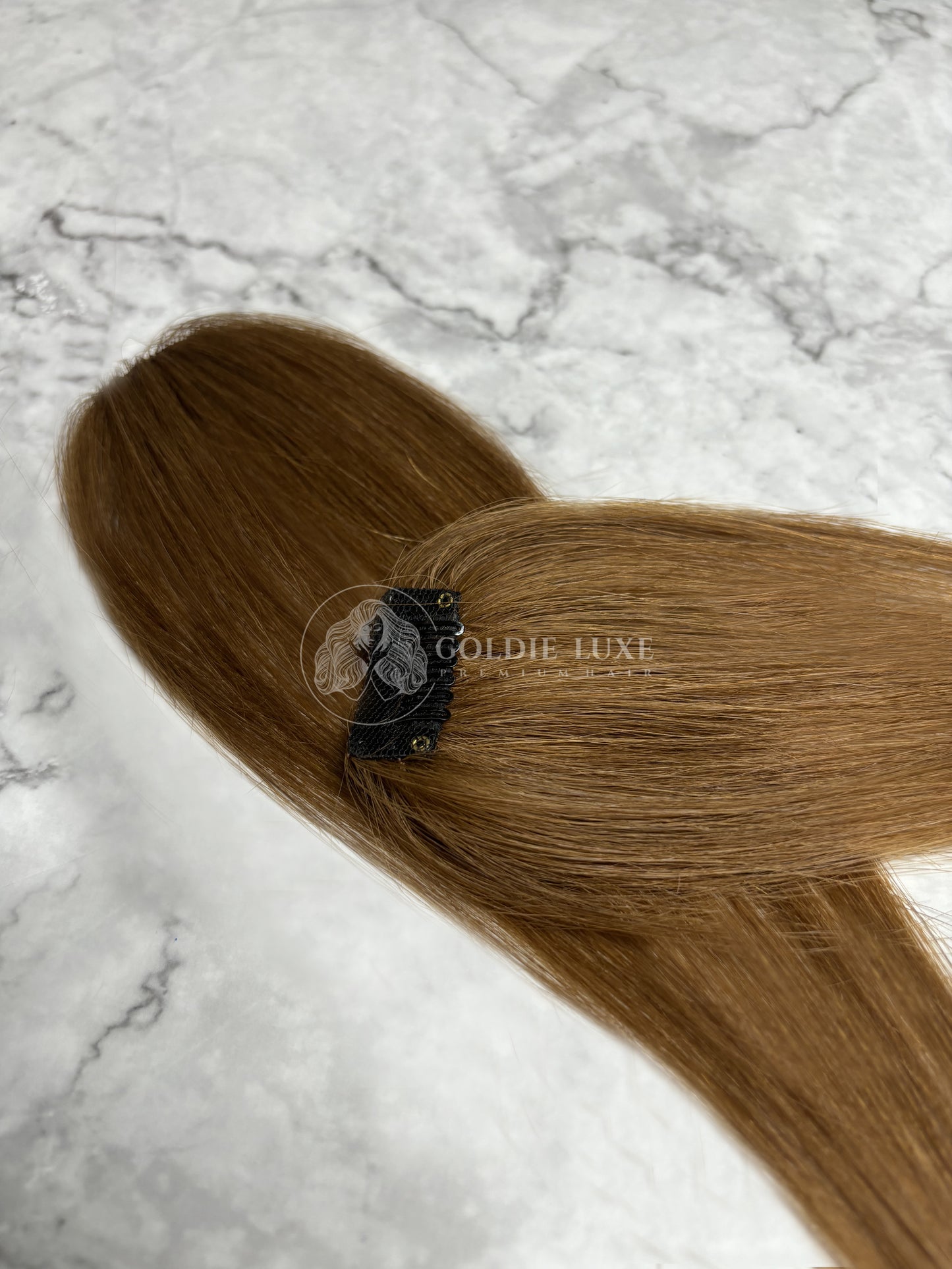 Coloured Clip-in Hair Streaks | Caramel Blonde | Set of 2