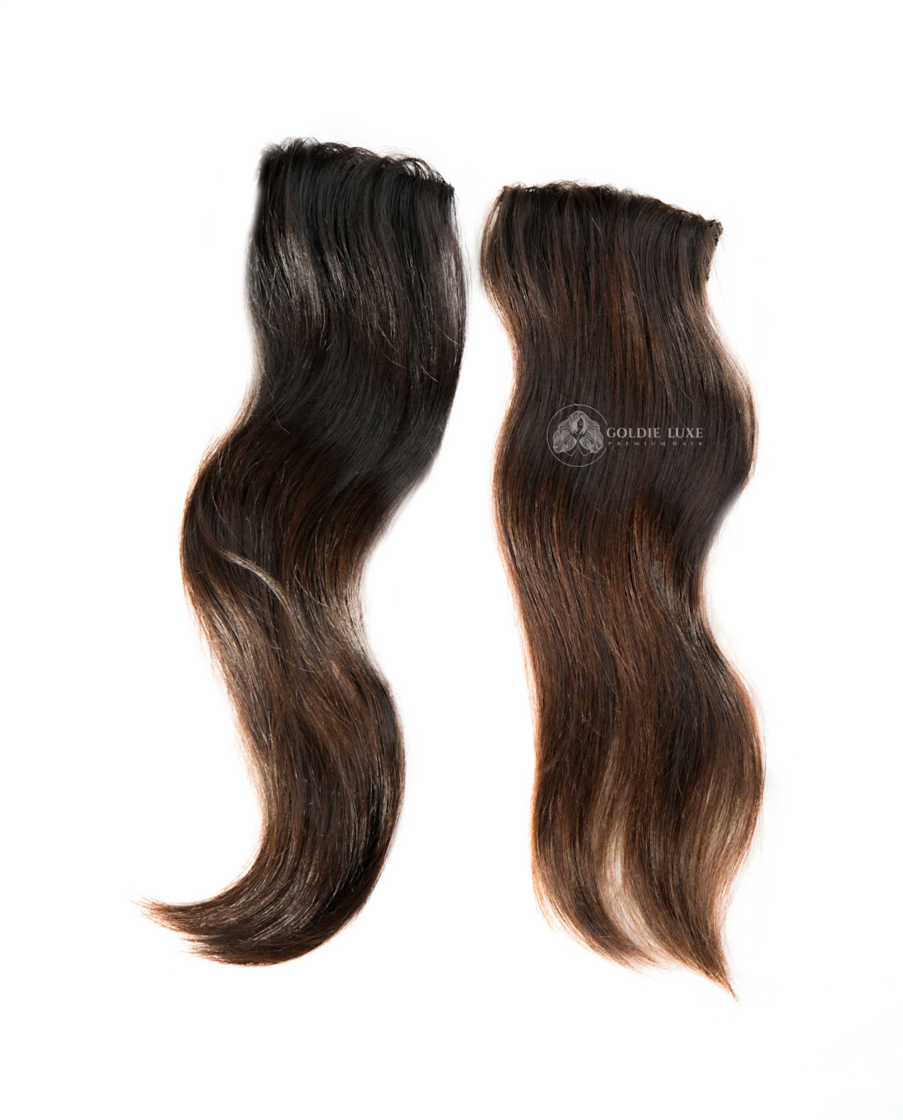Invisible Side Patch | 2-Clip Hair Extension | Seamless Hair Strand | 3 Inches Wide Coverage |