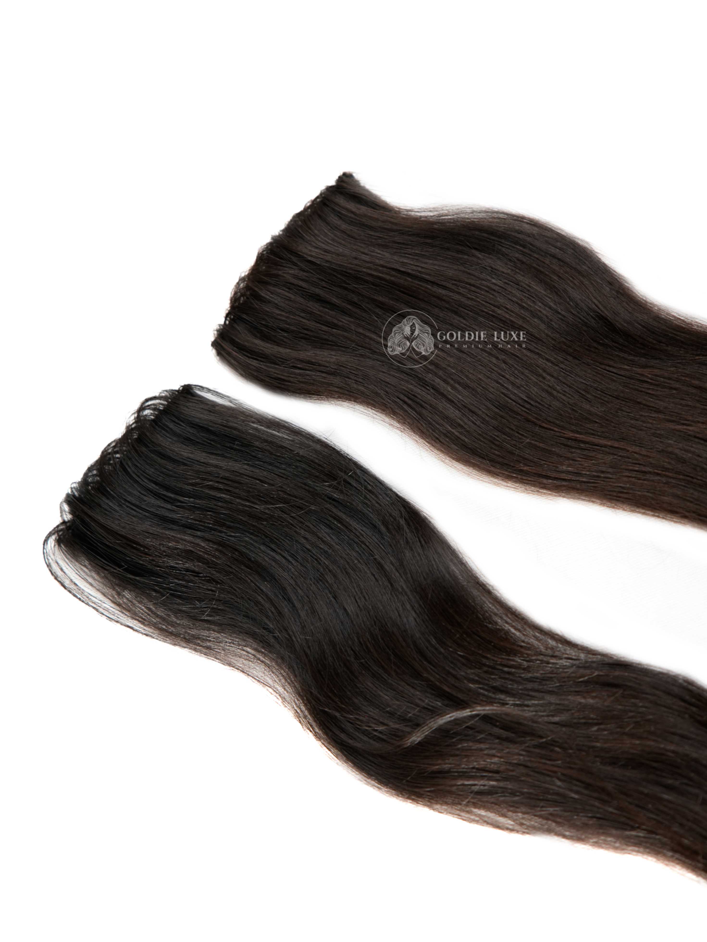 Invisible Side Patch | 2-Clip Hair Extension | Seamless Hair Strand | 3 Inches Wide Coverage |