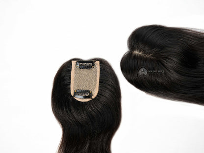 2x3 Silk Base Mini Topper | For Thinning Hair & Bald Spots | Realistic Scalp