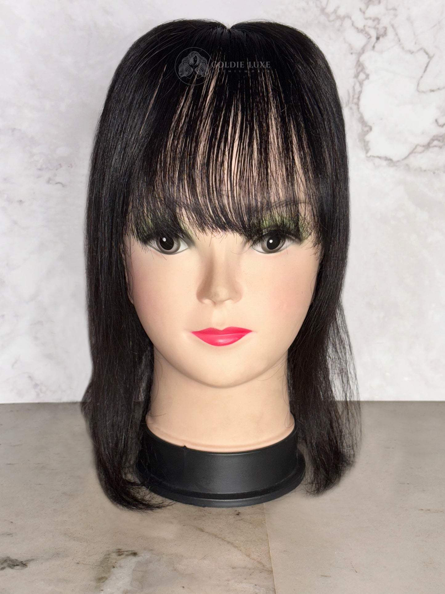 2x3 Mini Hair Topper With Bangs