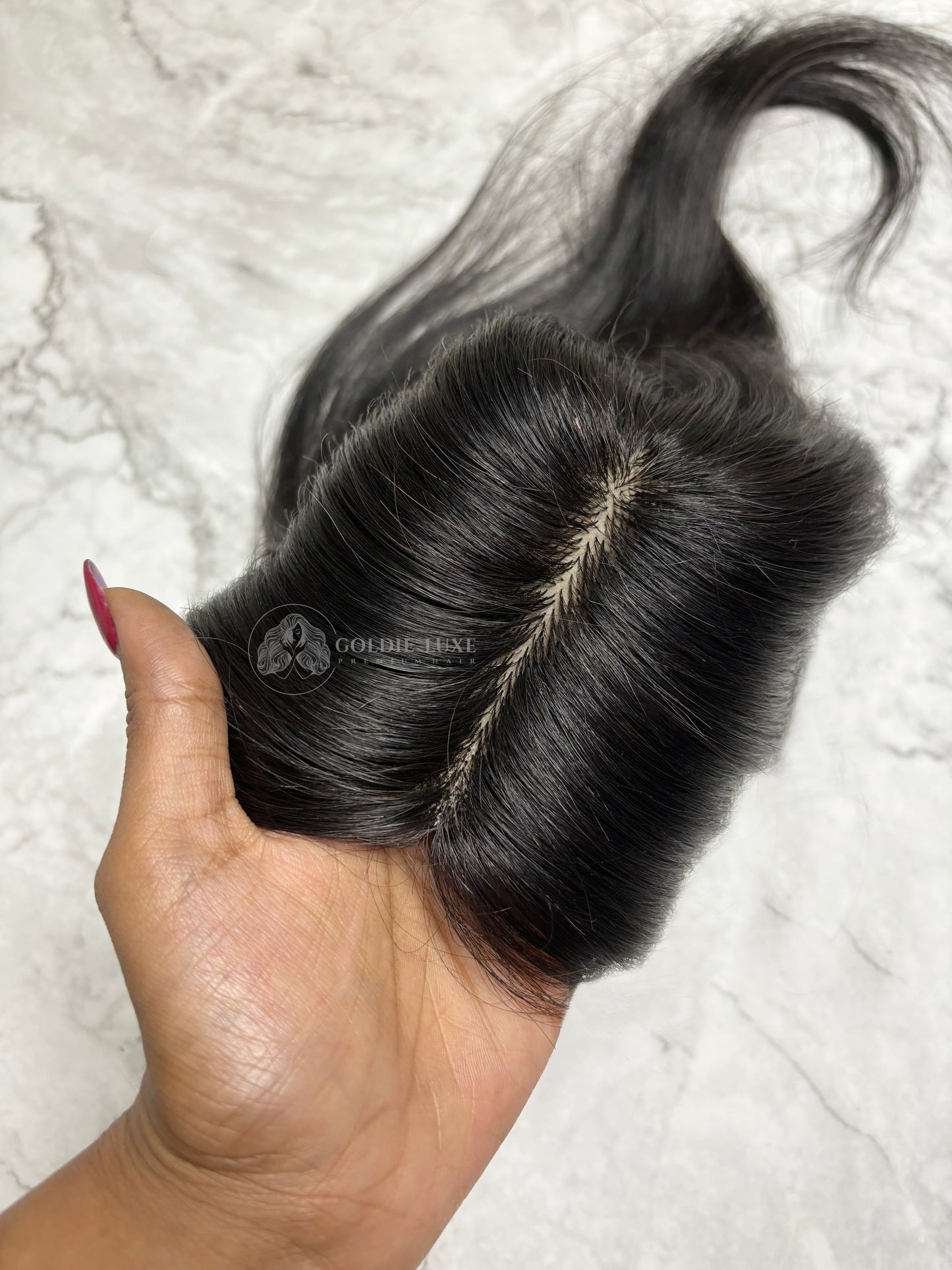 3X5 Silk Base Hair Topper | For Crown Thinning | Hide Bald Spots