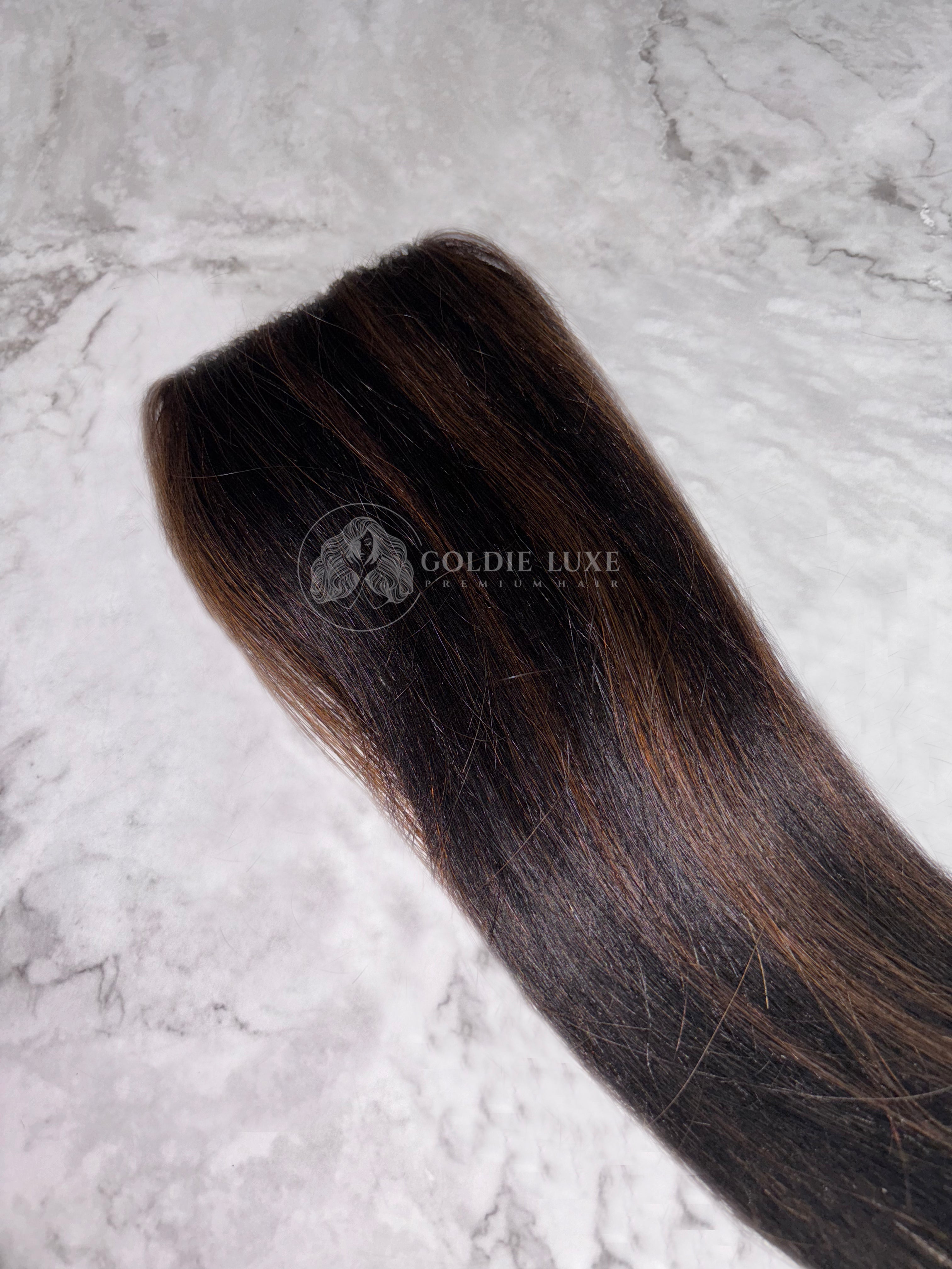 Invisible Side Patch | 2-Clip Hair Extension | Seamless Hair Strand | 3 Inches Wide Coverage |