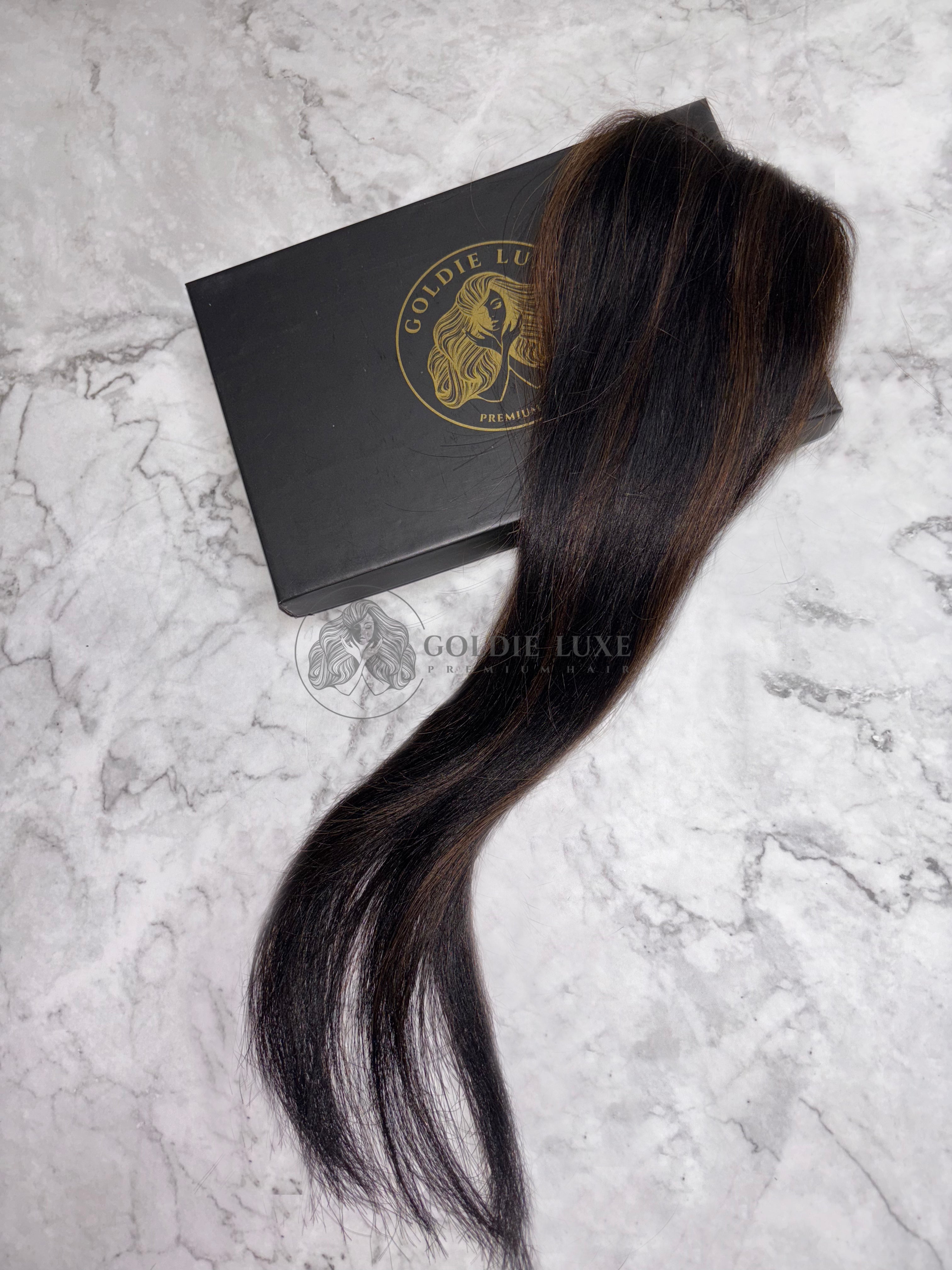 Invisible Side Patch | 2-Clip Hair Extension | Seamless Hair Strand | 3 Inches Wide Coverage |