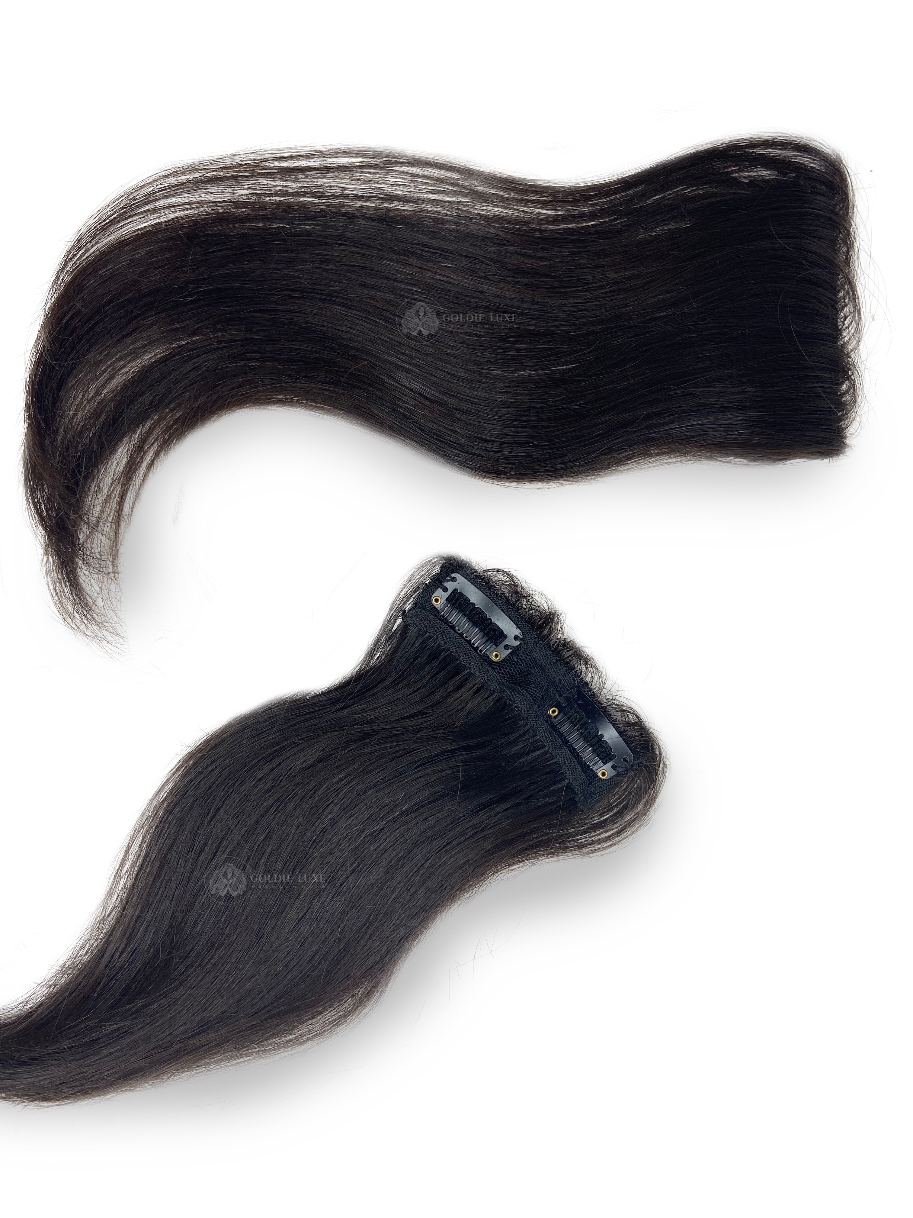 Invisible Side Patch | 2-Clip Hair Extension | Seamless Hair Strand | 3 Inches Wide Coverage |