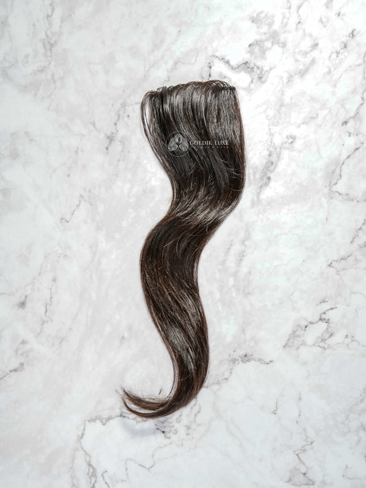 Invisible Side Patch | 2-Clip Hair Extension | Seamless Hair Strand | 3 Inches Wide Coverage |