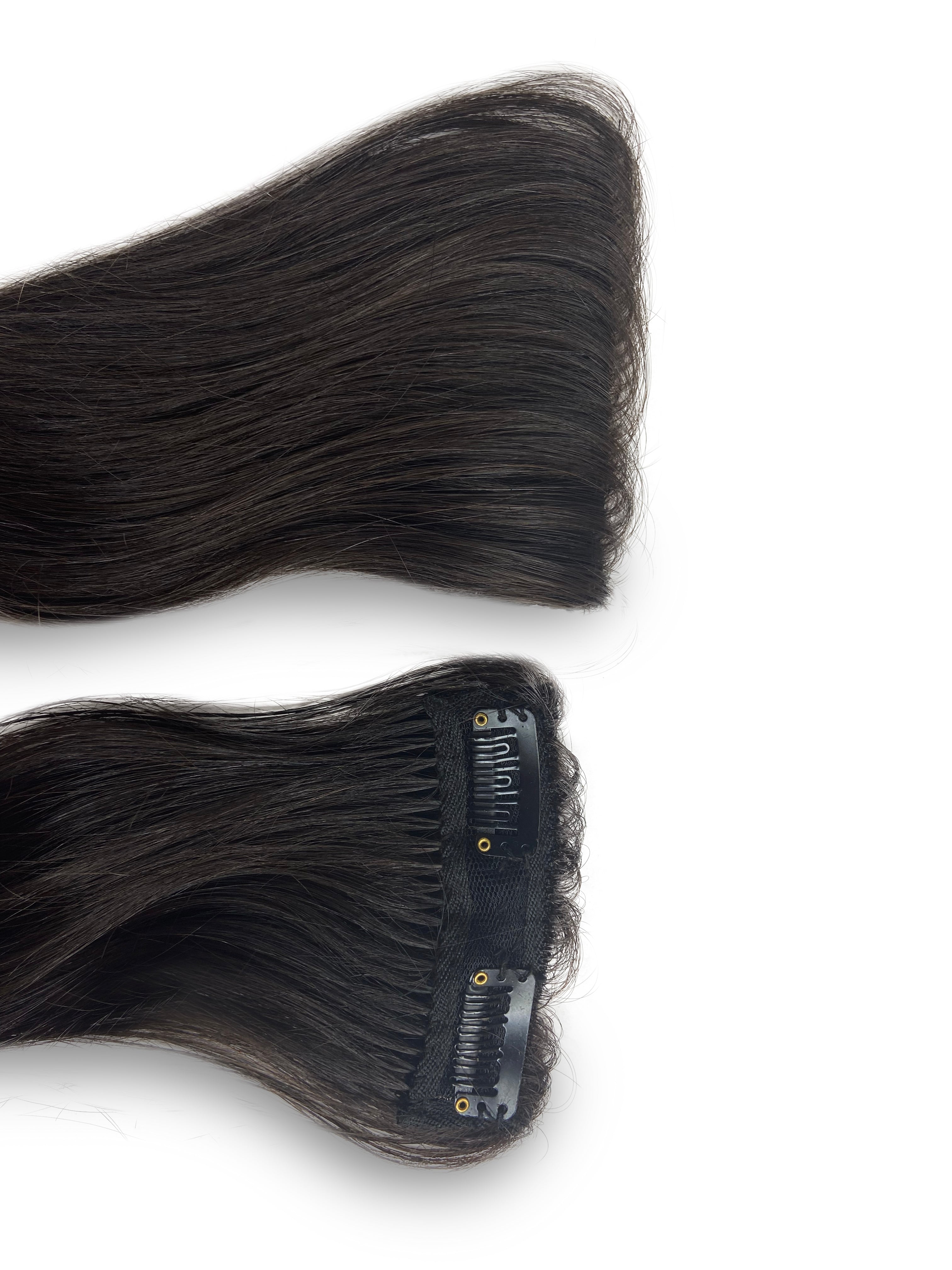 Invisible Side Patch | 2-Clip Hair Extension | Seamless Hair Strand | 3 Inches Wide Coverage |